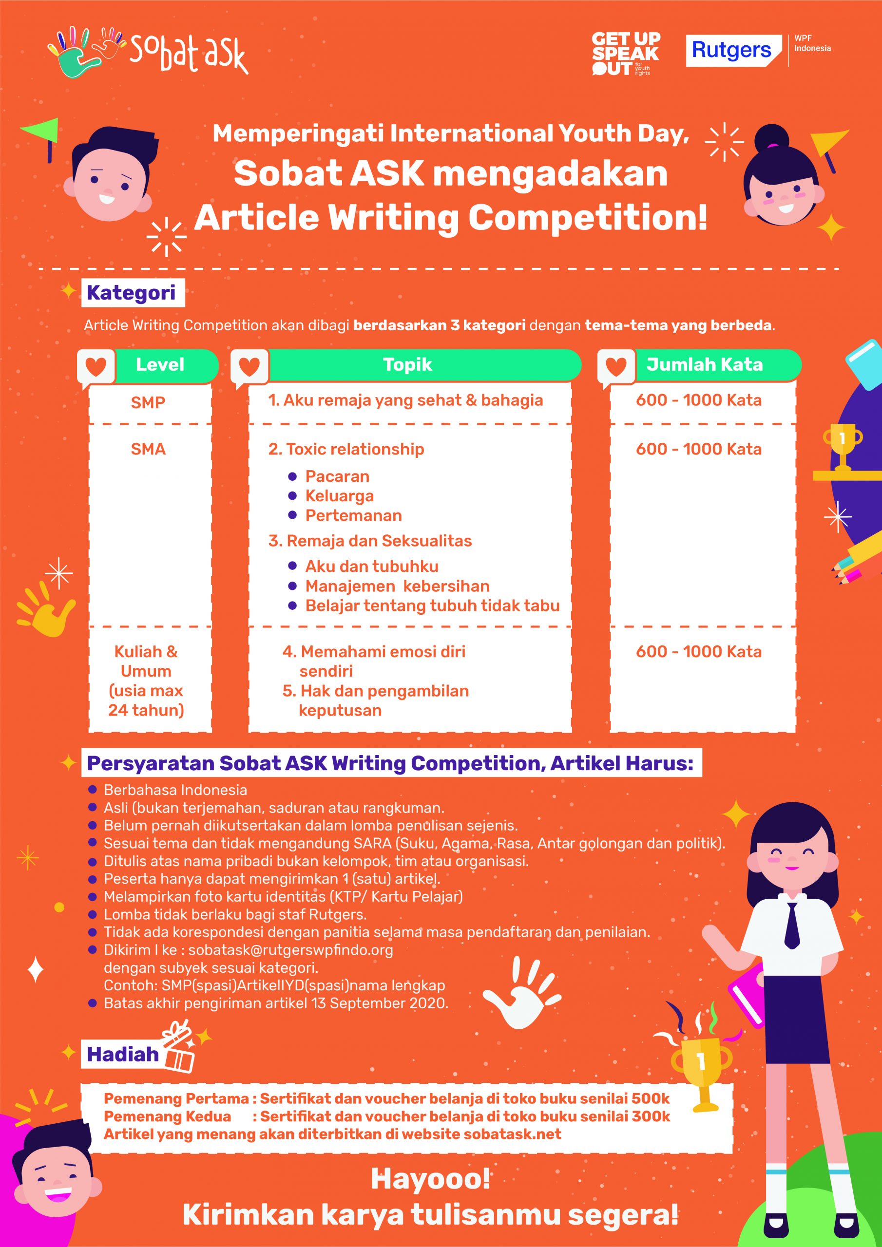 Sobat ASK mengadakan Article Writing Competition